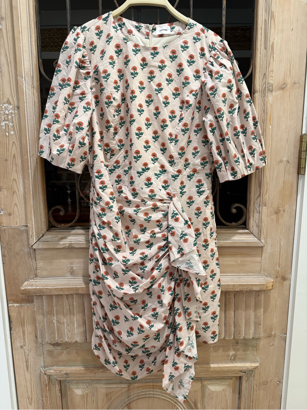 Aureum - Floral Ruched Midi Dress